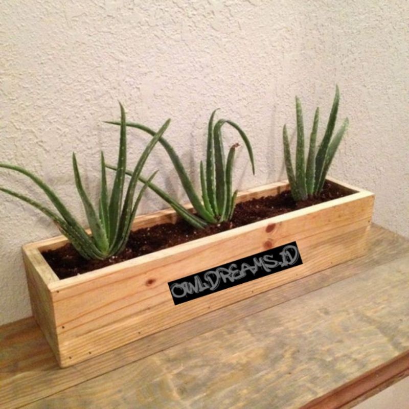 Pot Kayu Persegi panjang