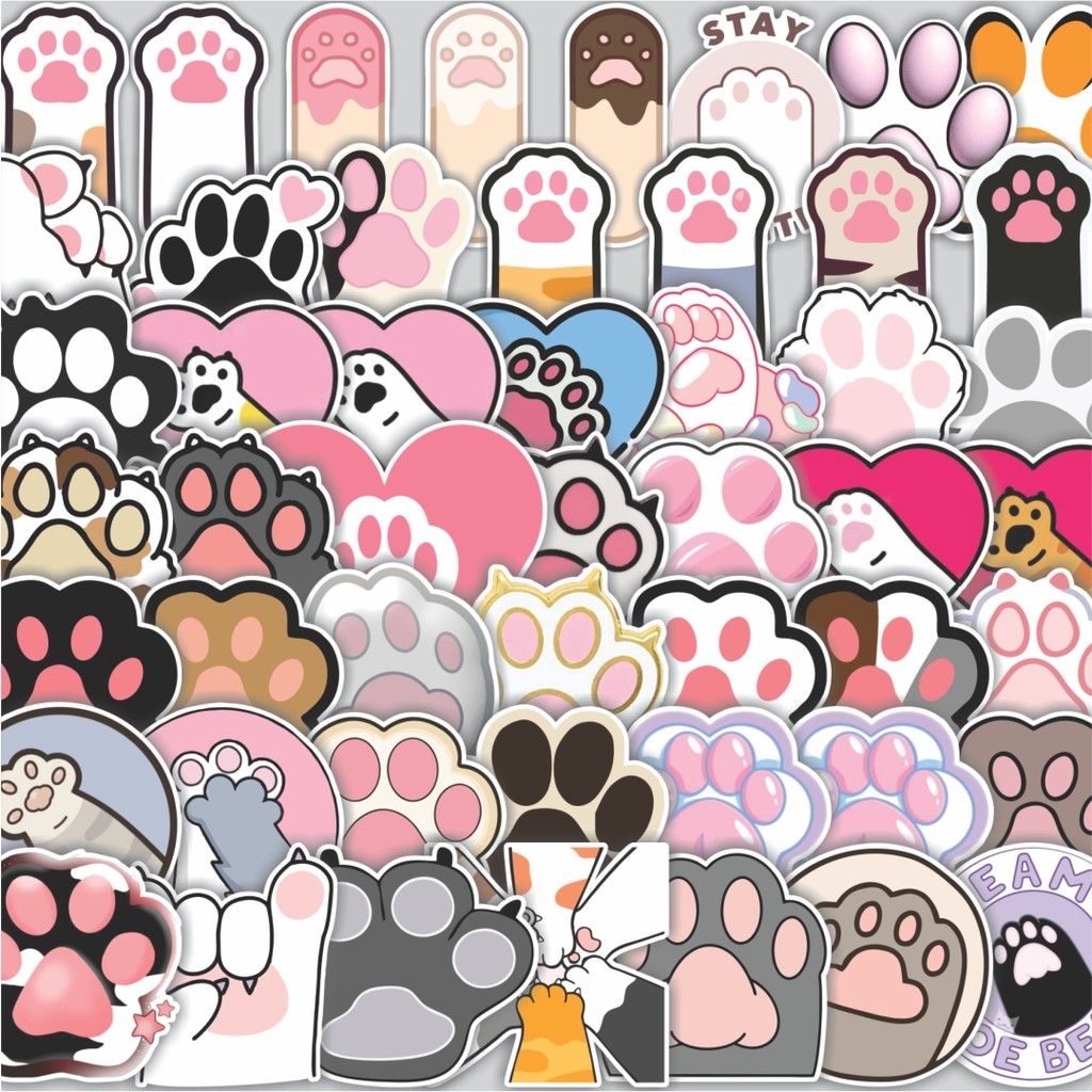 

Stiker Cutting Pack Stiker Catpaw Isi 100Pcs Series Aesthetic Lucu Keren Untuk Koper Bahan Vynil