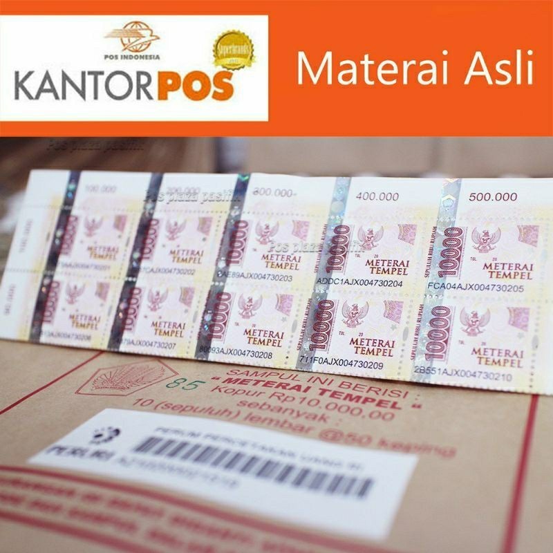 

Materai kantor pos 10.000 20 pcs