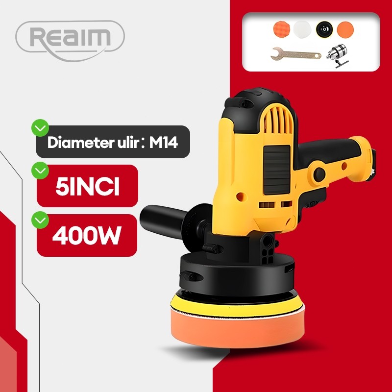 SPEEDPARTS Reaim Mesin Poles 5Inch Mesin Polisher Polisher Machine Mesin Poles Mobil Alat Poles Mobi