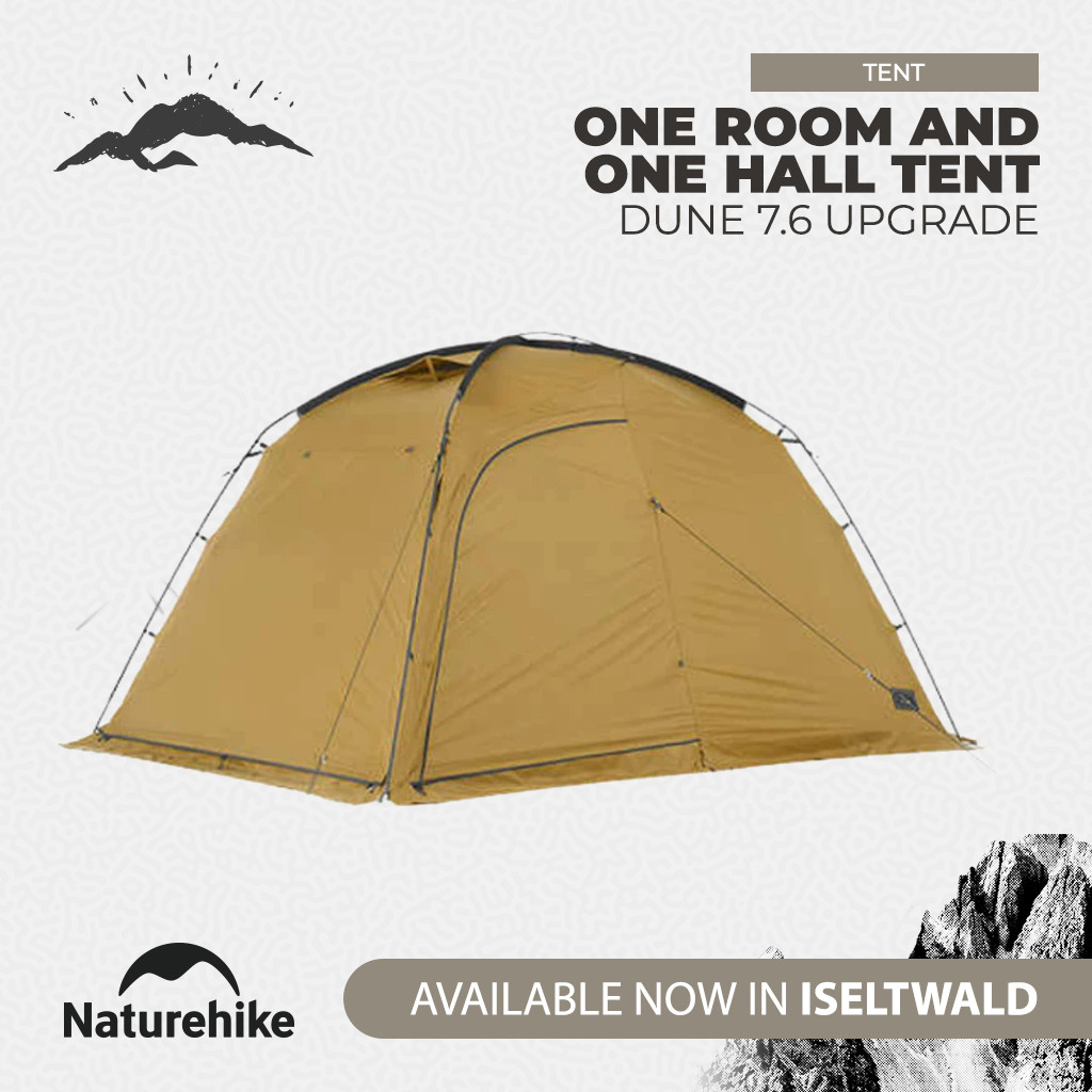 Naturehike Tenda Camping Dune 7.6 Upgrade One Room and One Hall Camping Tent CNH22ZP028