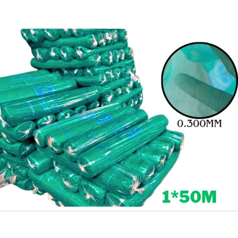 Jaring Kasa Hijau 1 roll 50 meter lebar 1 m insect screen net Atap green house Tanaman