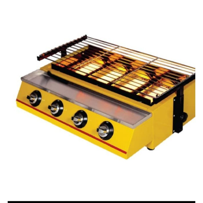 Getra ETK-222 Kompor Panggang 4 Tungku Gas BBQ Grill Sosis Sate Bakso Bakar