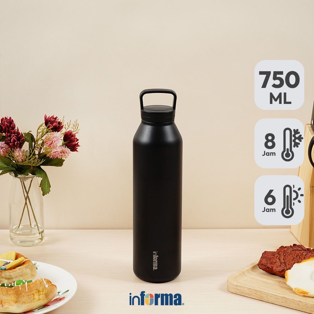Informa Garrick Botol Vacuum Flask Stainless Steel 750 ml - Hitam Tumbler Botol Air Tempat Minum Bot