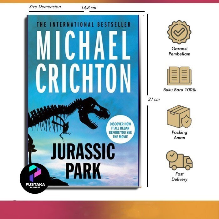 Buku Jurassic Park: A Novel Eng -Velvetstore