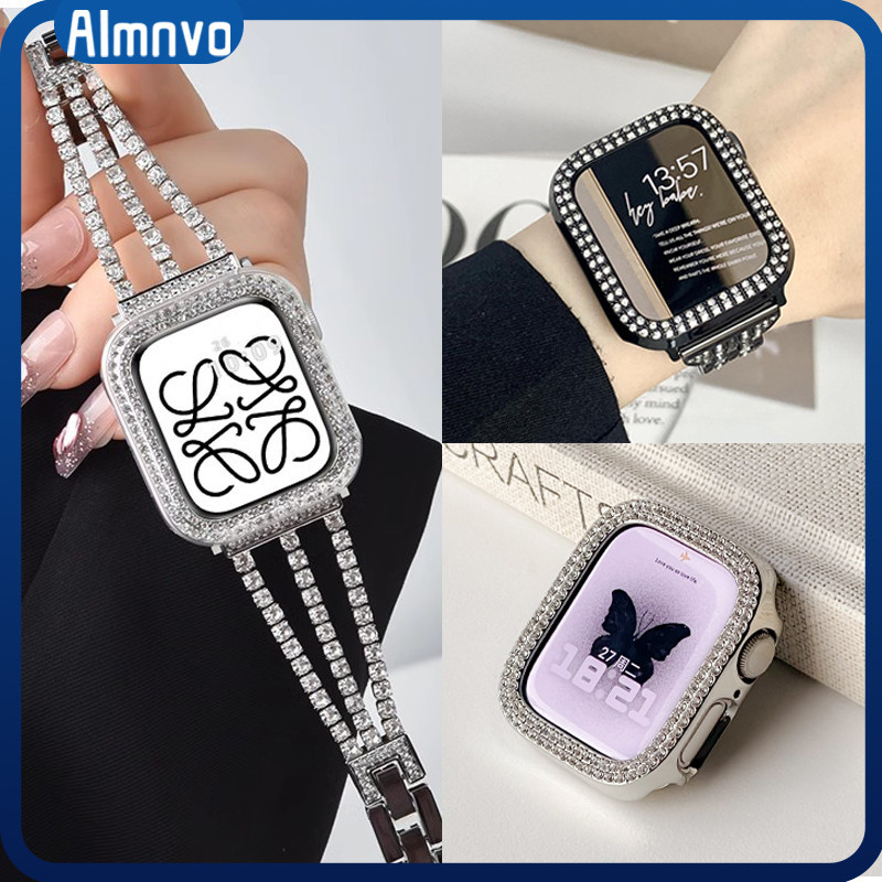Diamond Case Without Film for Iwatch Apple Watch Ultra 3 2 SE 3 2 11 10 9 8 7 6 5 4 46 41 45 44 40 4