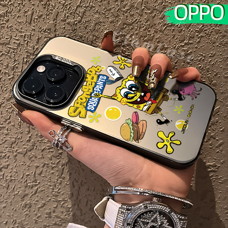 Cute bikini-bottom Glossy Hologram PC Case OPPO A18 A57 A16 A15 A17 A60 A3x A3s A5s A54 A53 A12 A31 