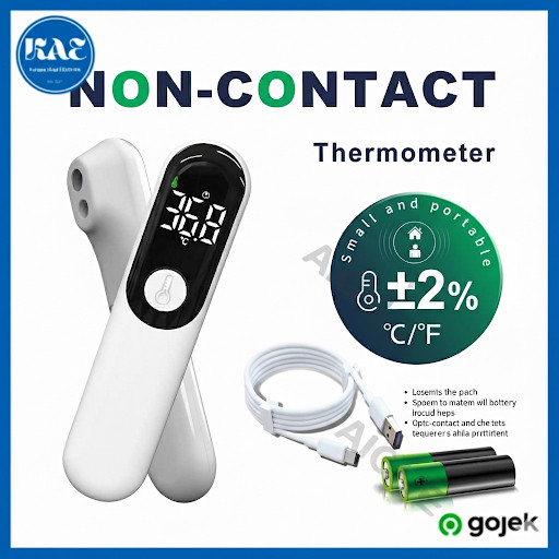 Termometer Digital Infrared Thermogun Cek Suhu Badan Otomatis Dual Mode Akurat Non Kontak LED