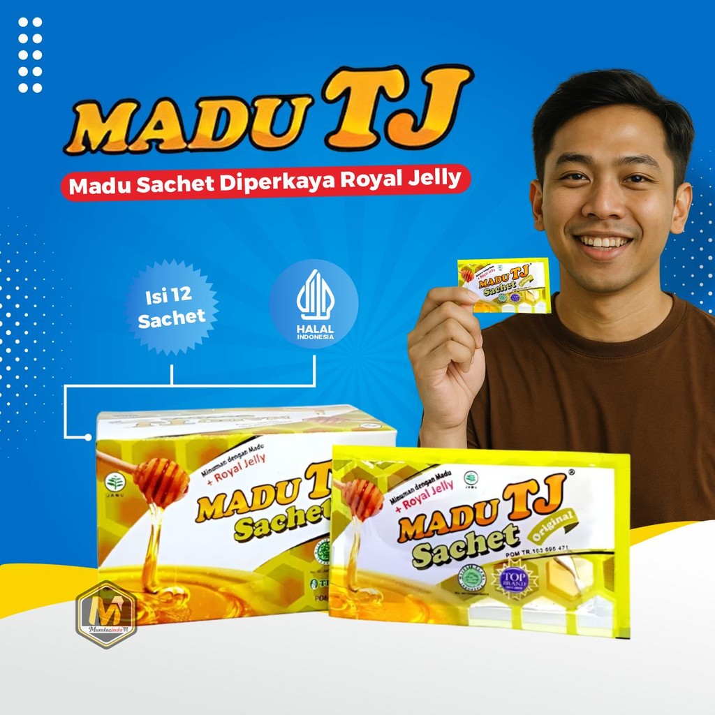MUMTAZINDO - Madu Tj 1 Box Isi 12 Sachet / Madu Tj Original / Madu Tj Sachet Original 1 Box / Madu T
