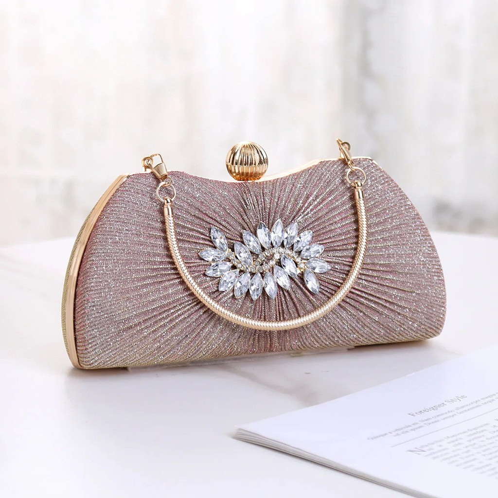 Tas Pesta Wanita Import Terbaru 2025 Tas Kondangan Wanita Elegan Mewah Clutch Wanita Hand Bag Wanita