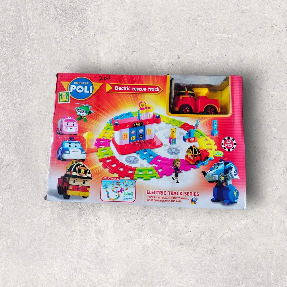 MAINAN ANAK TRACK ROBOCAR POLI 42 PCS(T)