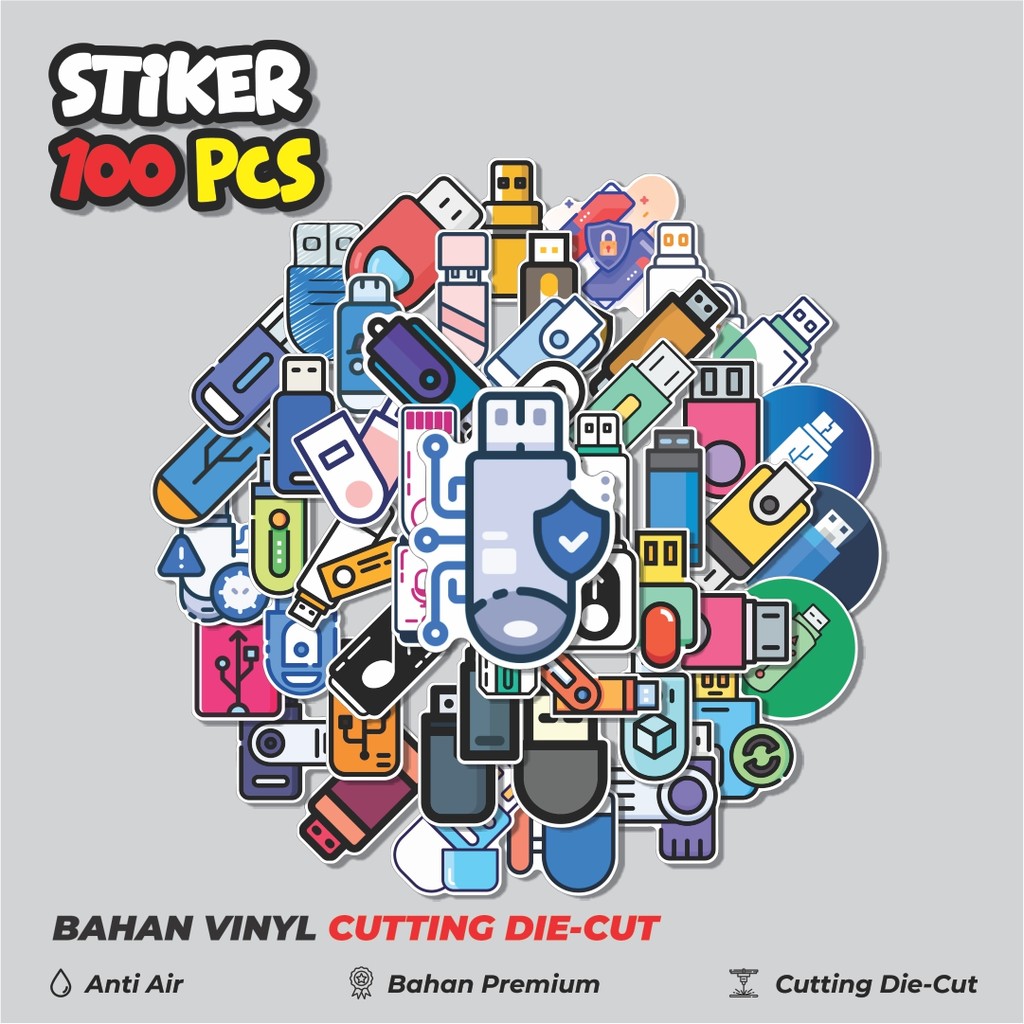 Terbaru 50 pcs Flashdisk Dekorasi Lucu Kreatif untuk Notebook, Skateboard, HP