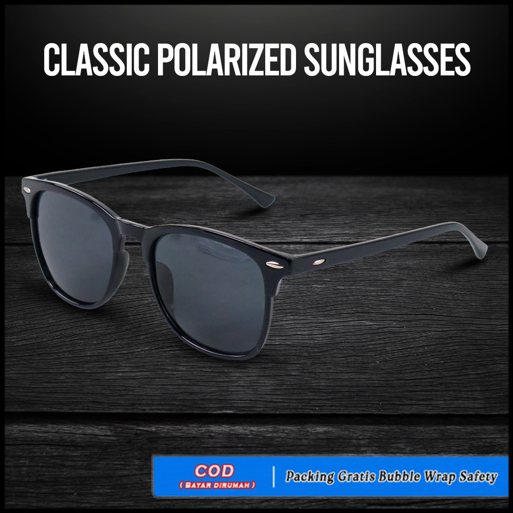 MERRYS Kacamata Frame Classic Polarized Sunglasses UV400 - 3323