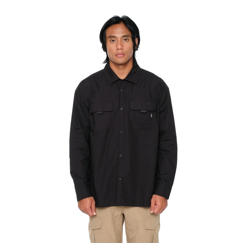 EIGER KEMEJA PRIA ESSENTIAL LENGAN PANJANG SHIRT RX - BLACK
