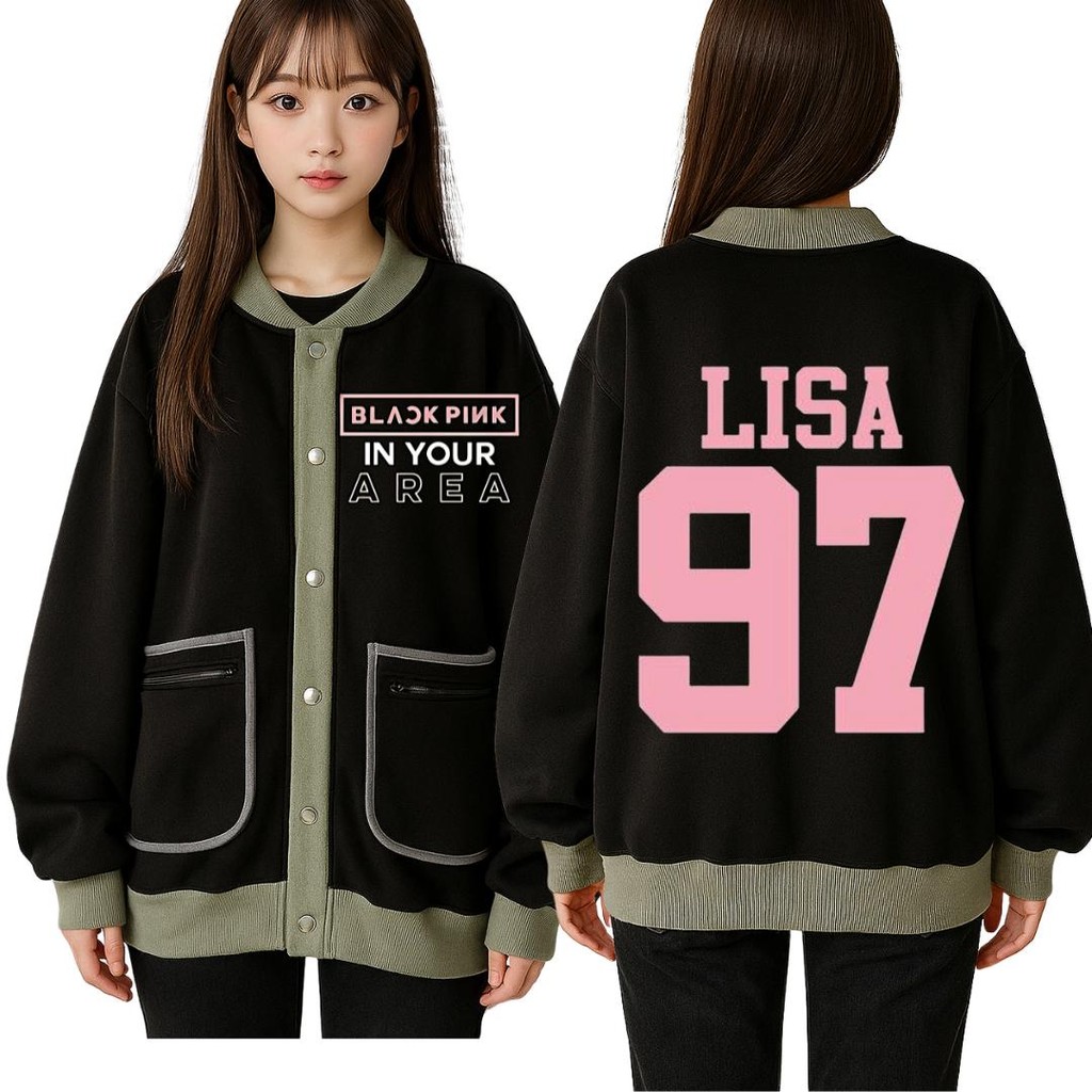 Jaket BLACKPINK ROSE JENNIE  JISOO ( BISA CUSTOM  )Model Outfit korean styy Limited stock