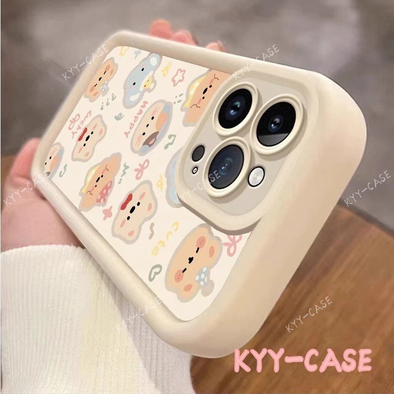 Casing Ponsel Anti Retak Baru OPPO  Hewan Kecil yang Lucu Cocok untuk OPPO A78 A58 A38 A18 A17 A16 A