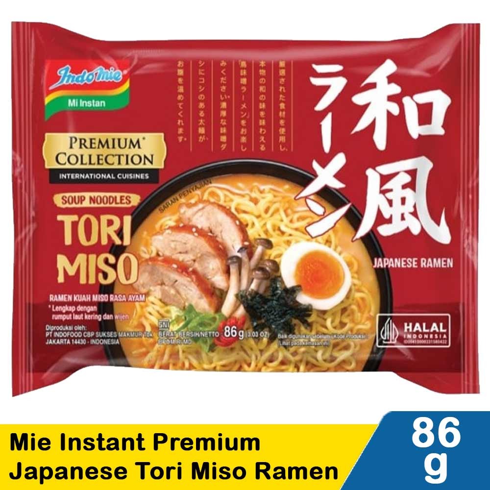 INDOMIE MIE INSTANT PREMIUM JAPANESE TORI MISO RAMEN 86g