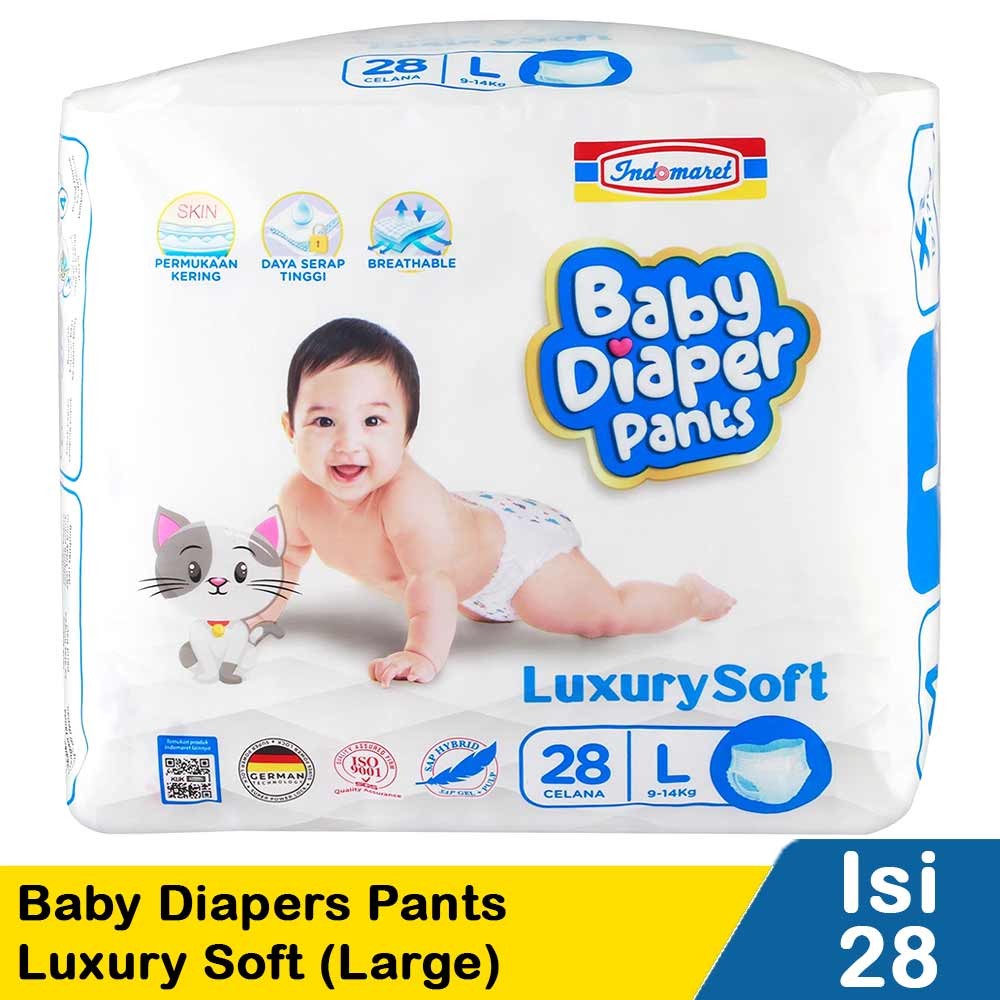 Indomaret Baby Diapers Pants 28'S Luxury Soft Large