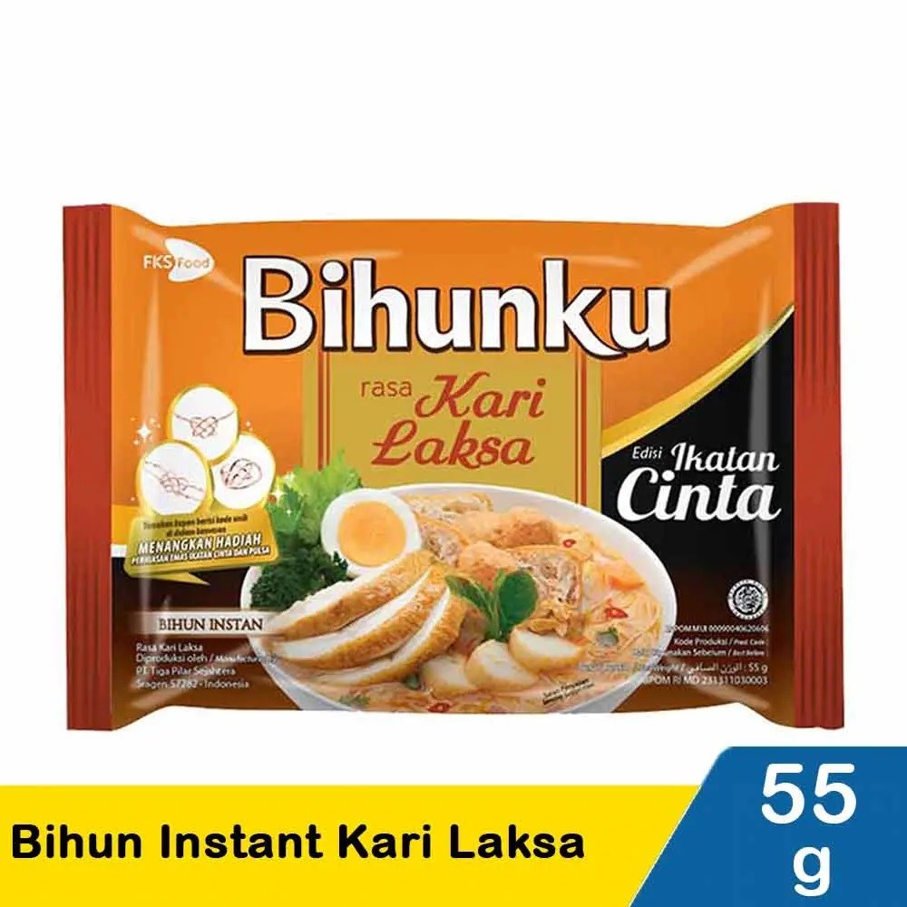 BIHUNKU BIHUN INSTANT KARI LAKSA 55g