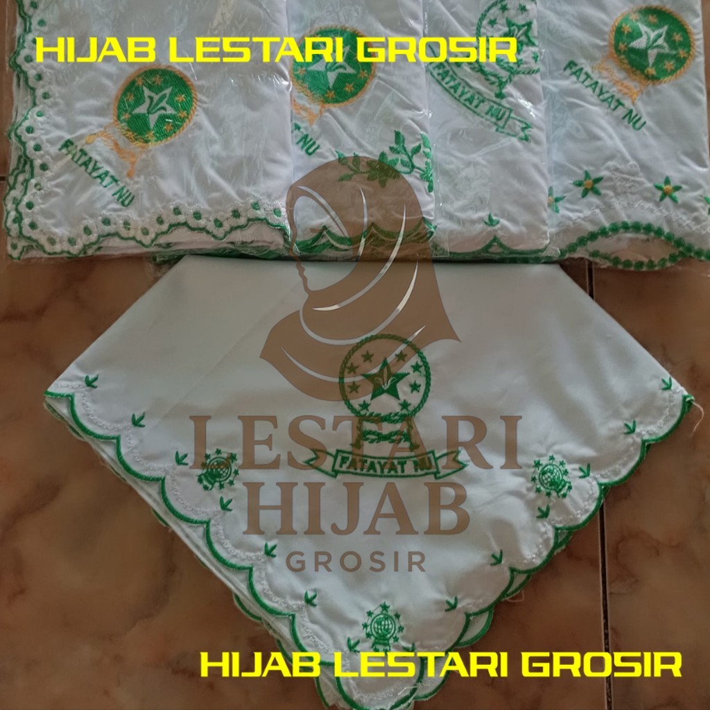 Jilbab Fatayat Bordir Segi 4 / Kerudung Fatayat NU Terlaris / Jilbab Muslimat / Hijab NU