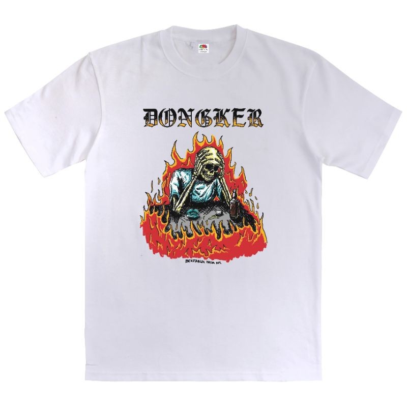 Dongker - Bertaruh pada api / T-shirt Dongker WHITE tee