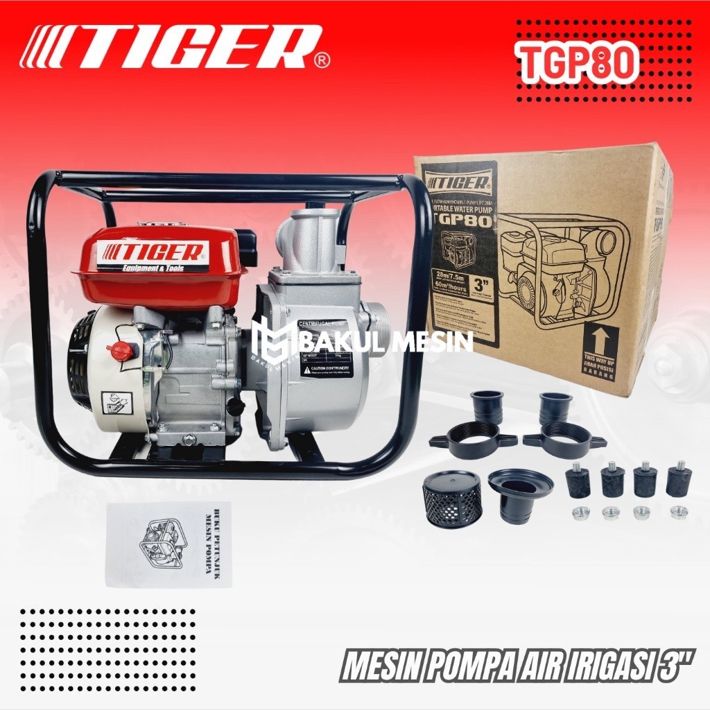 SPESIAL PROMO CUCI GUDANG TIGER TGP80 Mesin Pompa Air Irigasi Waterpump Alkon 3inch TGP 80