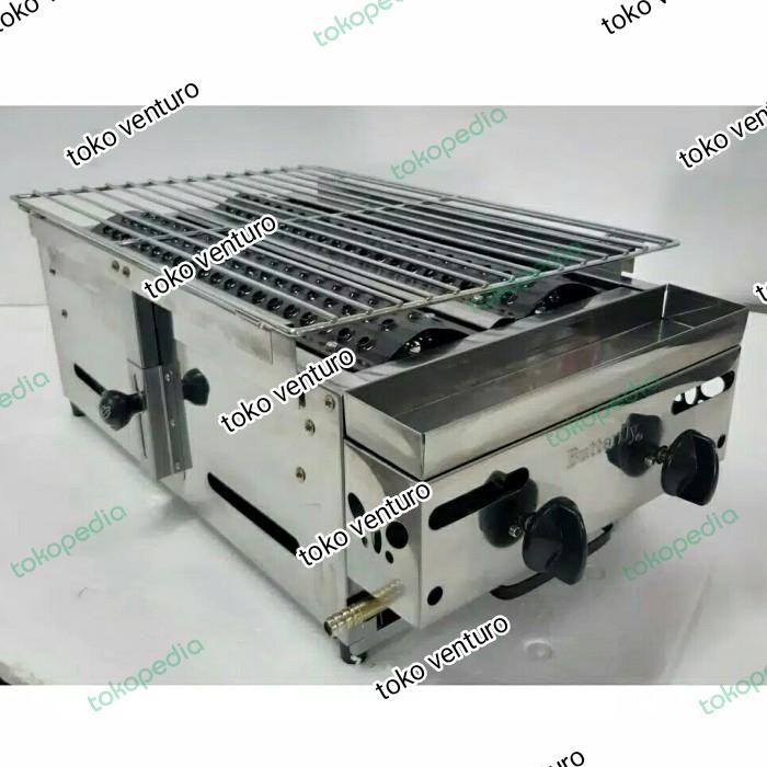 butterfly panggangan sate 2tungku stainless steel