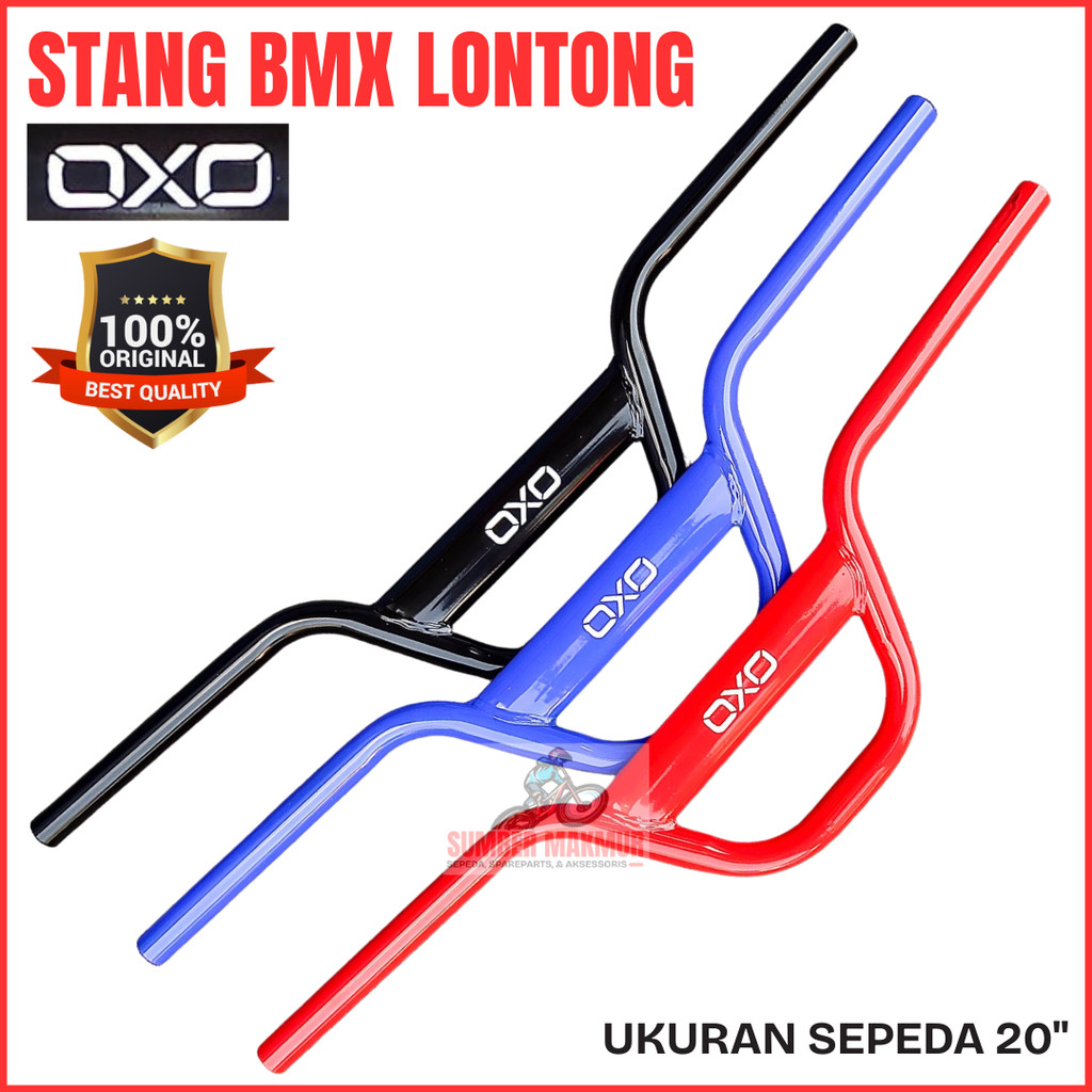 STANG HANDLEBAR SEPEDA BMX 20" OXO LONTONG TEBAL 1.2MM DIAMETER 22.2MM PANJANG 680MM 3 L 3 JARI