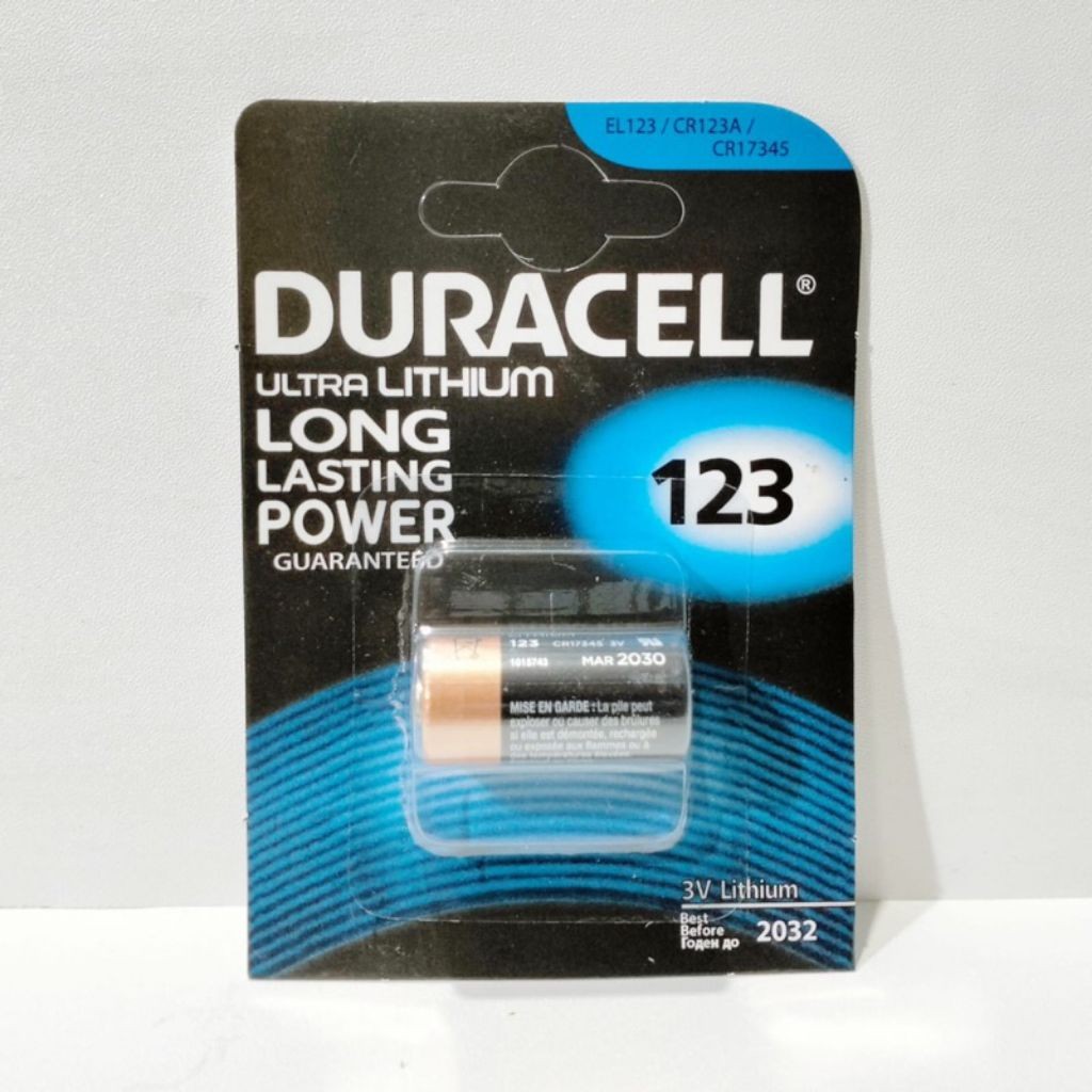BATERAI DURACELL LITHIUM 3v /CR 123 BATERE DURACELL BATERYY kuat tahan lama