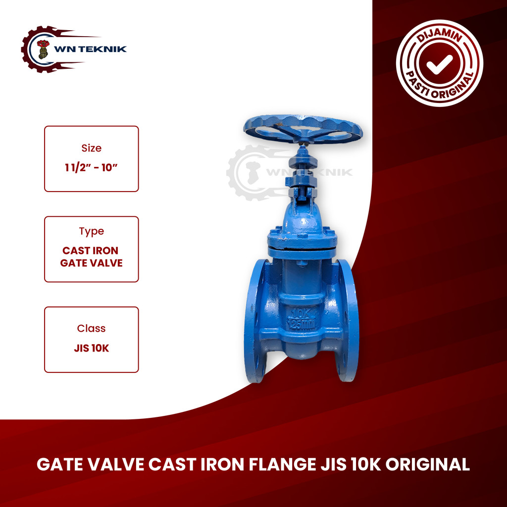 Gate Valve 10" Inch Flange JIS 10K Cast iron Original