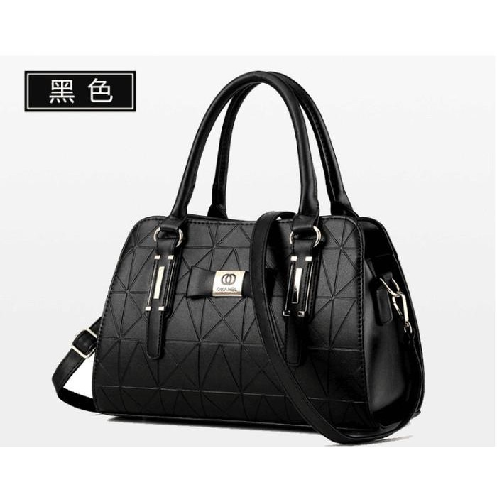 Tas Ibu Kondangan Elegan Handbag Selempang Wanita Import Kekinian - Black