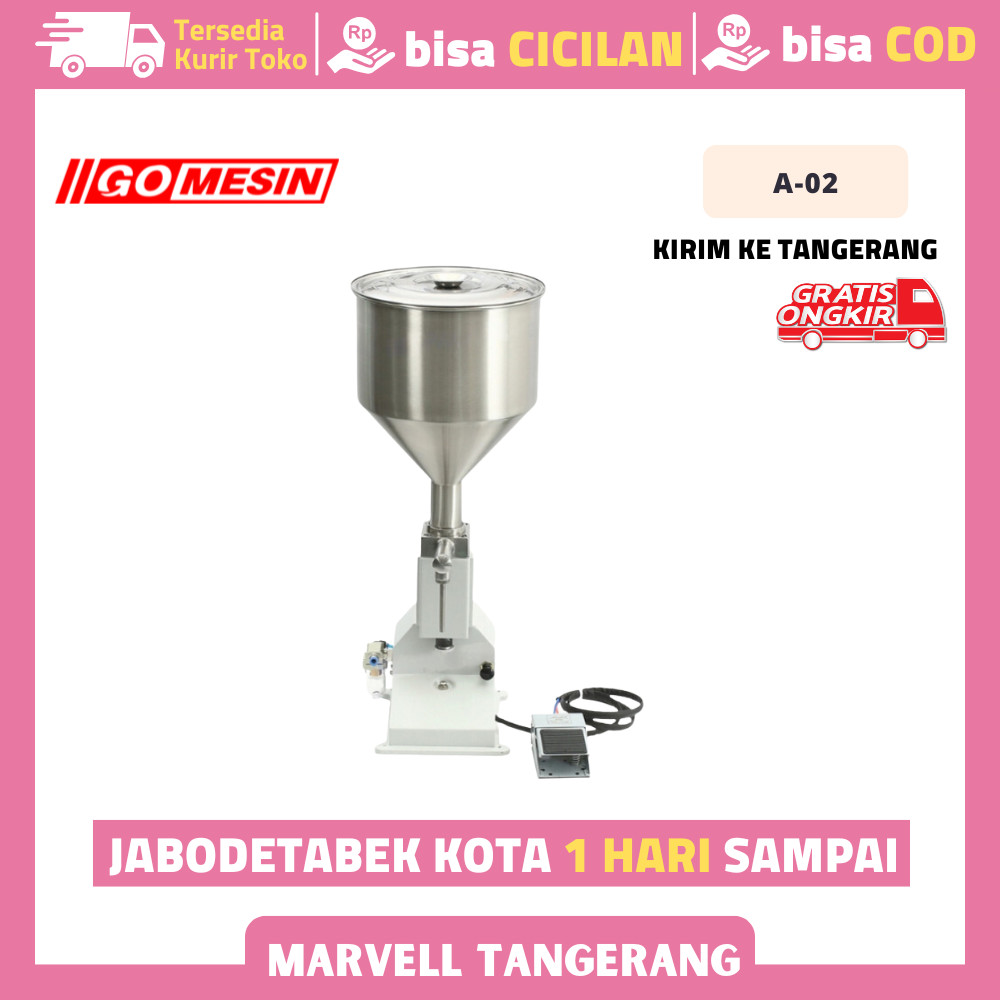 Mesin Pengisi Cairan Semi Otomatis Filling Machine Gomesin A 02 A02