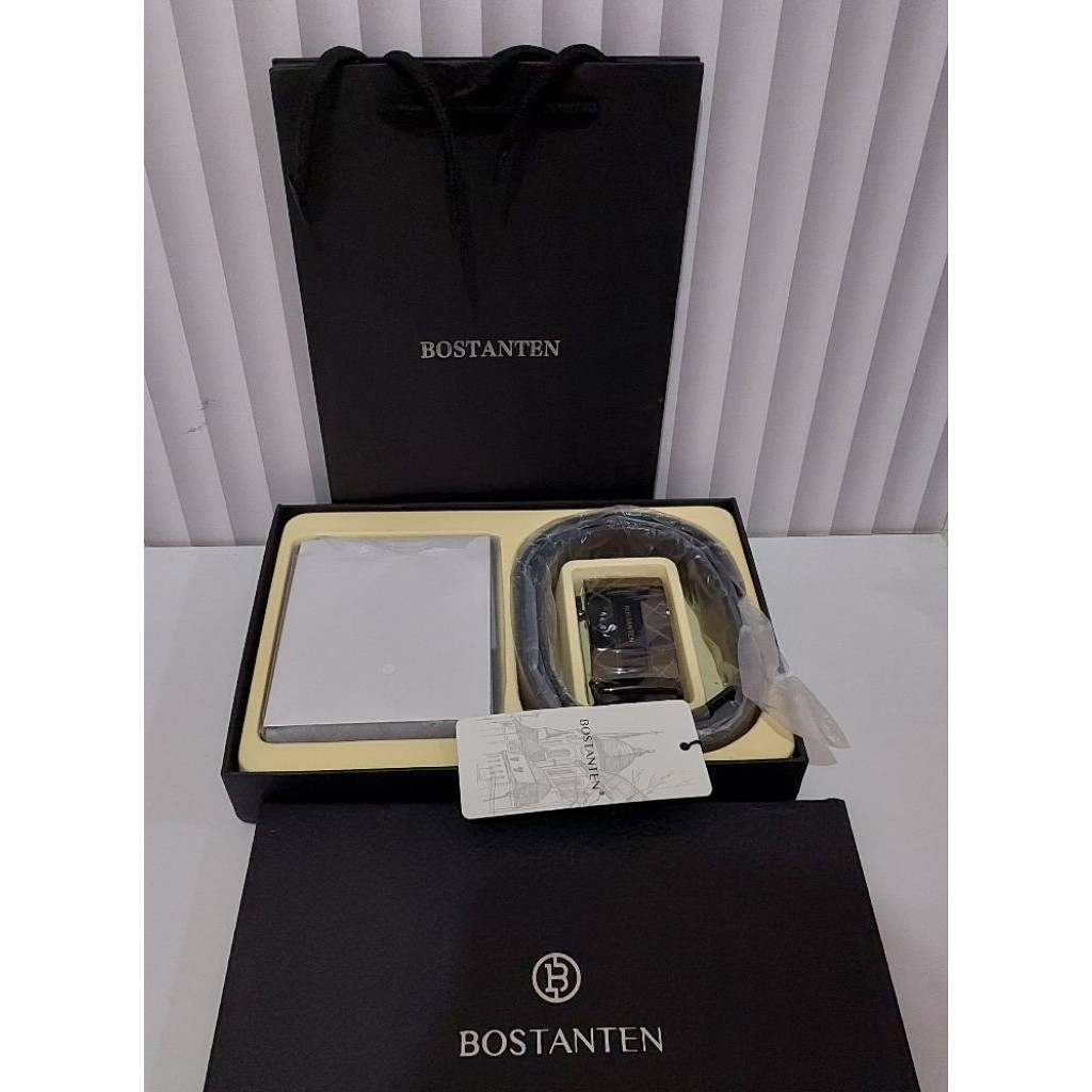 BAGINBRO Dompet Bostanten Pria saja Original& 1 Set dompet+Ikat Pinggang Original Bostanten