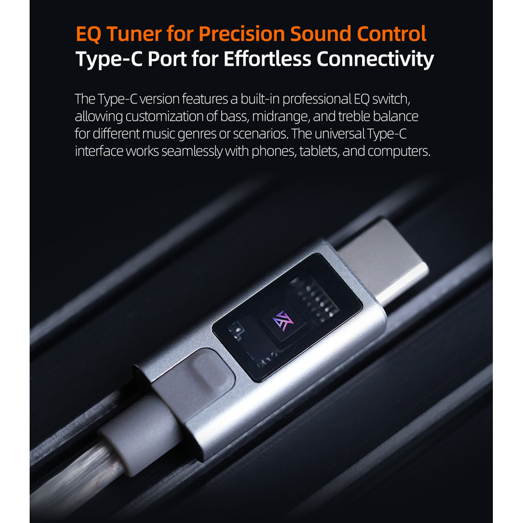 KZ M2 Headphone Cord Dual Mic Silver Plated Cable TypeC/3.5MM Upgrade Cable Earphone Cable Headset W