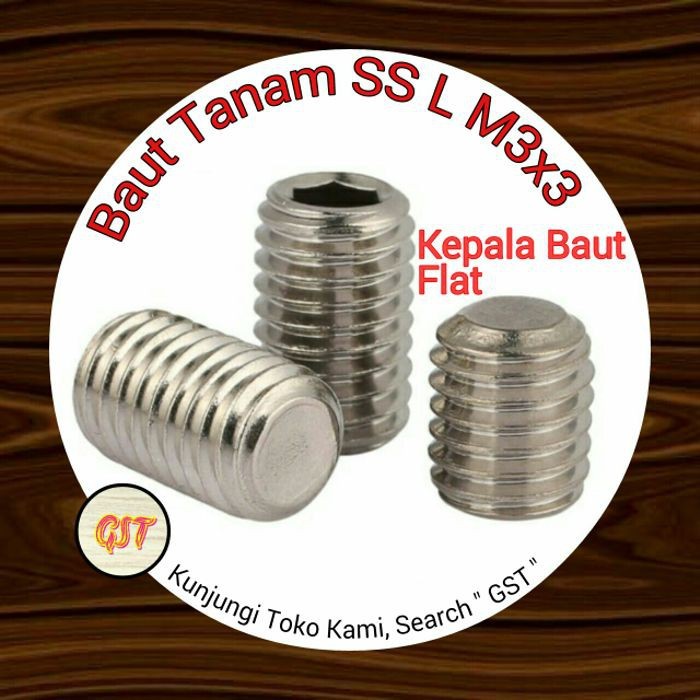 [MS] PROMO 10pcs rda baut tanam L m3 x 3 stainless steel bolt L tsunami M3x4 sus304 antman 3x4 bv-3