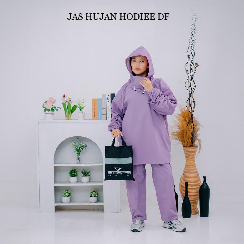 JAS HUJAN HOODIE PRIA WANITA TERBARU JAS HUJAN SETELAN HOODIE DEWASA