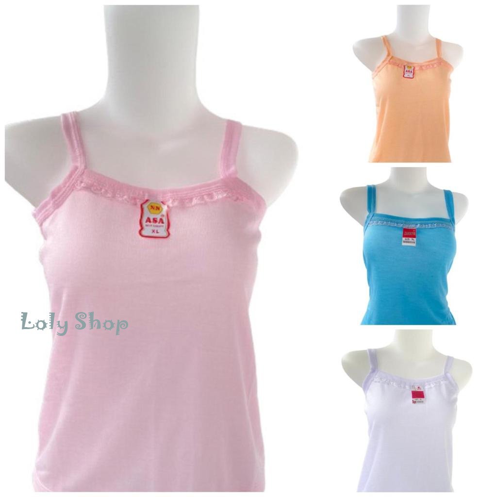 Tanktop Kaos Dalam Renda Wanita Anak Remaja Dewasa