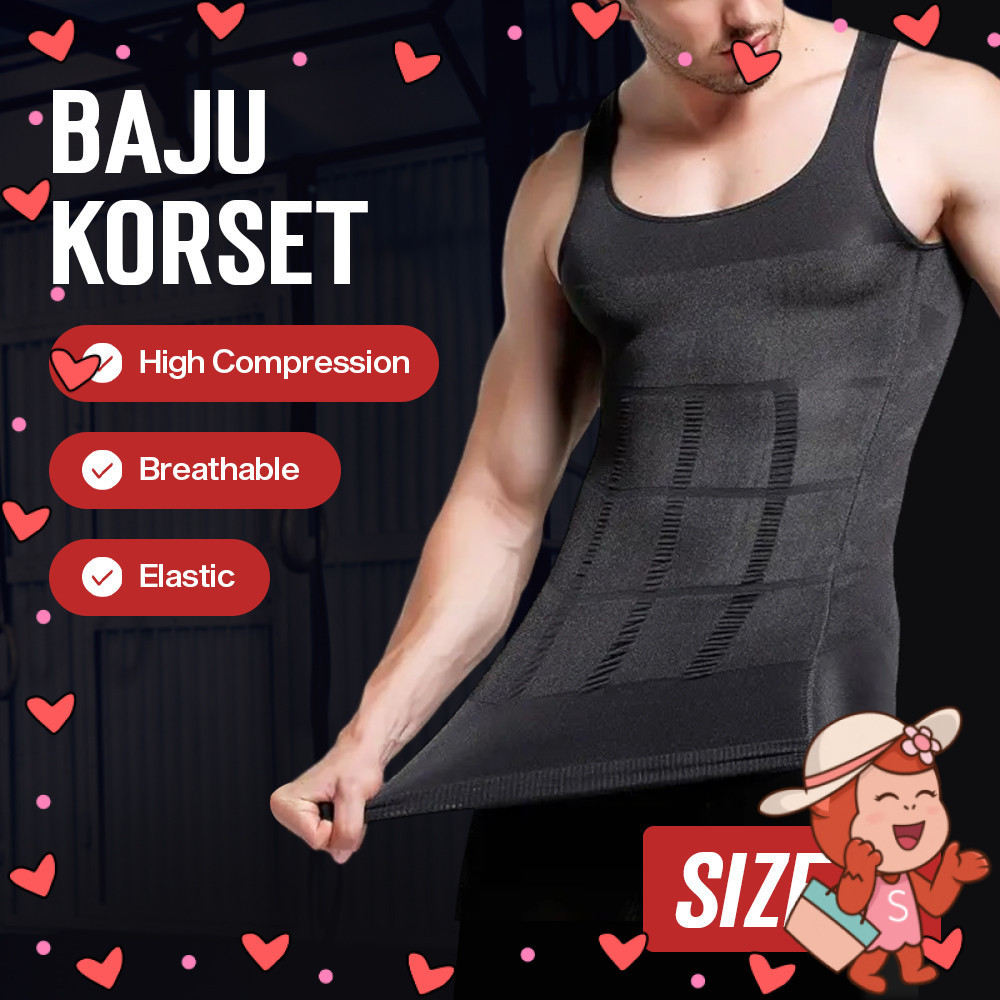 CXZD Baju Singlet T-Shirt Korset Pembentuk Tubuh Body Shaper - YB-76