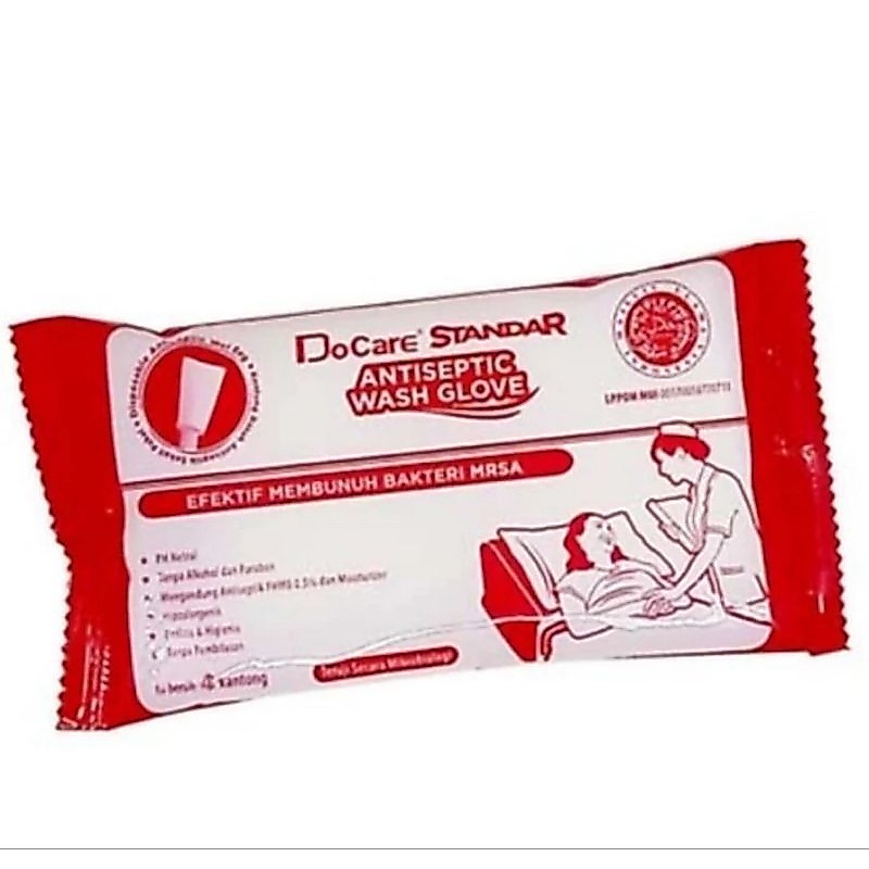 DoCare Antiseptic Wash Gloves Standar - Tisu Basah Mandi