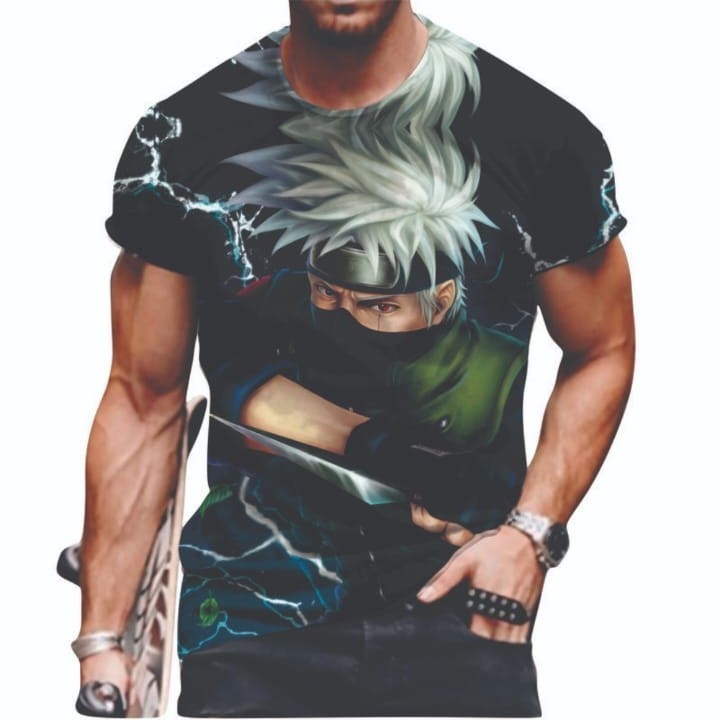 KAOS TAG THAILAND KAKASHI LIGHTING AOP (ALL OF PRINT) | ANIME KOMIK FULLPRINT FULL PRINT T-SHIRT