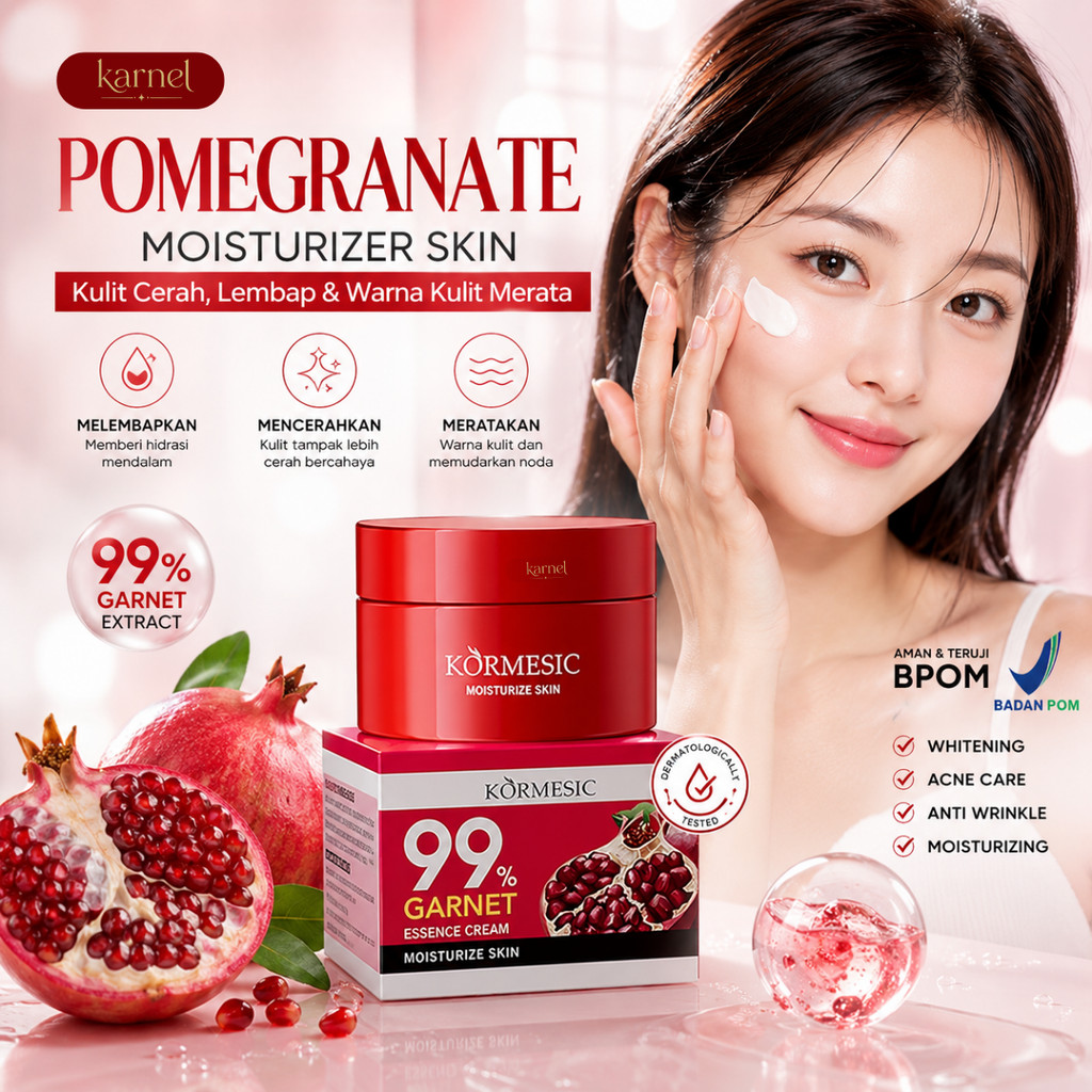 BPOM KORMESIC 99% Garnet Pomegranate Cream Buah Delima