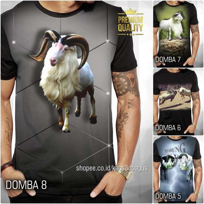 Baju KAOS DOMBA GARUT PETARUNG ADUAN Kaos Gambar Domba Keren BUDAYA SUNDA Premium Distro Etnik S-2XL