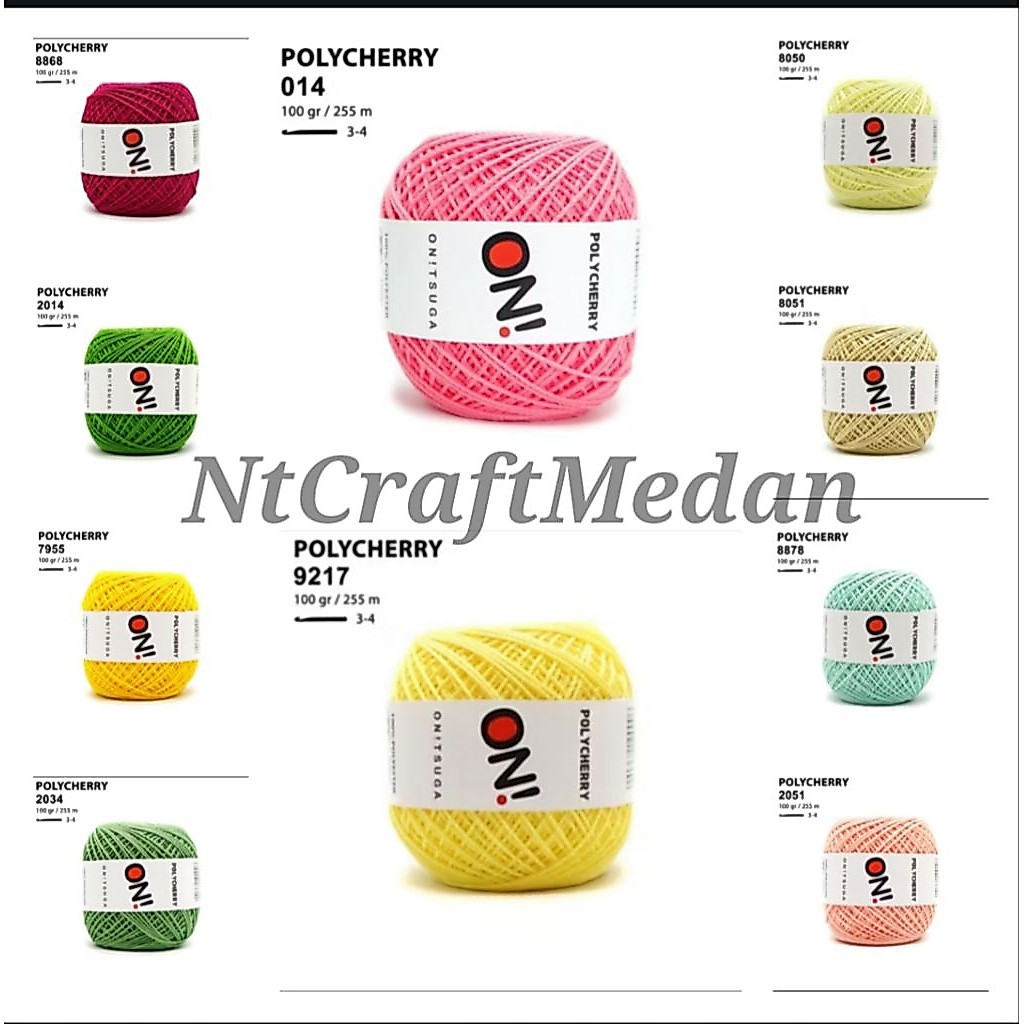 NEW COLOR Polycherry Onitsuga/Benang Rajut Polycherry Onitsuga