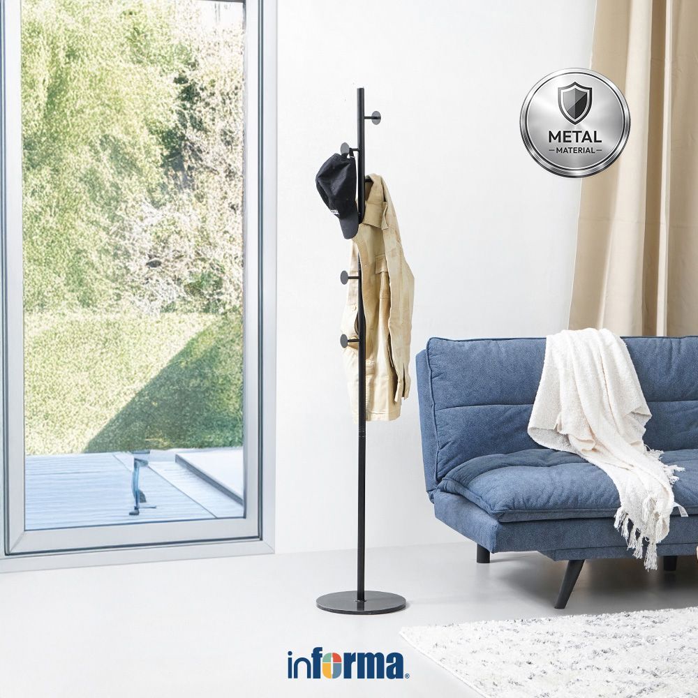 Informa Rocco Gantungan Pakaian H173 - Hitam Hanger Baju Clothes Hanger Gantungan Lemari Organizer P