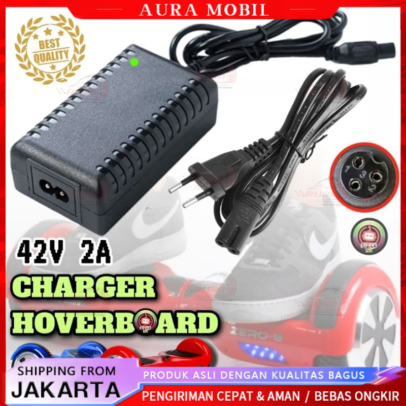 CHARGER HOVERBOARD / MINI SEGWAY A8 / F1 6.5INCH 7INCH 8INCH 10INCH UNIVERSAL 36V OUTPUT 42V 2A CASA