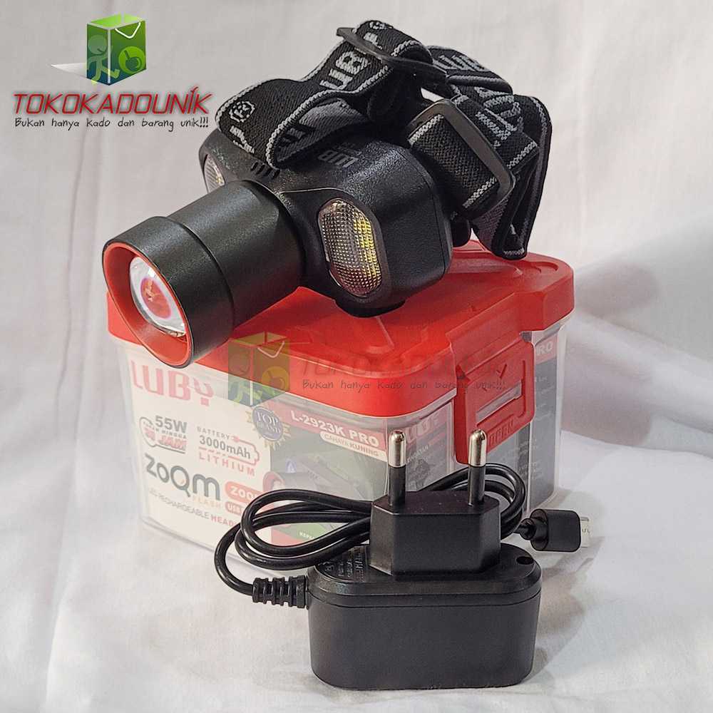 Senter L2923K Pro / Senter Kepala Rechargeable Lampu Camping