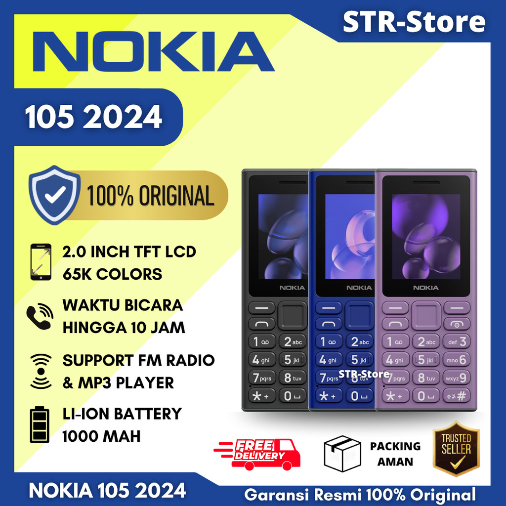 NOKIA 105 2024 GARANSI RESMI NOKIA INDONESIA 105 VOX - NOKIA 105 VOX 2024