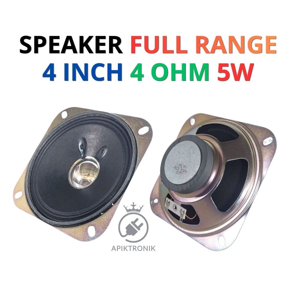 Speaker Kotak 4 Inch Full Paper 102mm 4 Ohm 5W Magnet 45mm Full Range Original