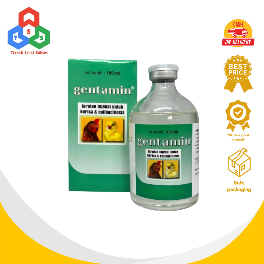 GENTAMIN 100 ml MEDION - Obat Korisa Snot Collbacillosis Unggas