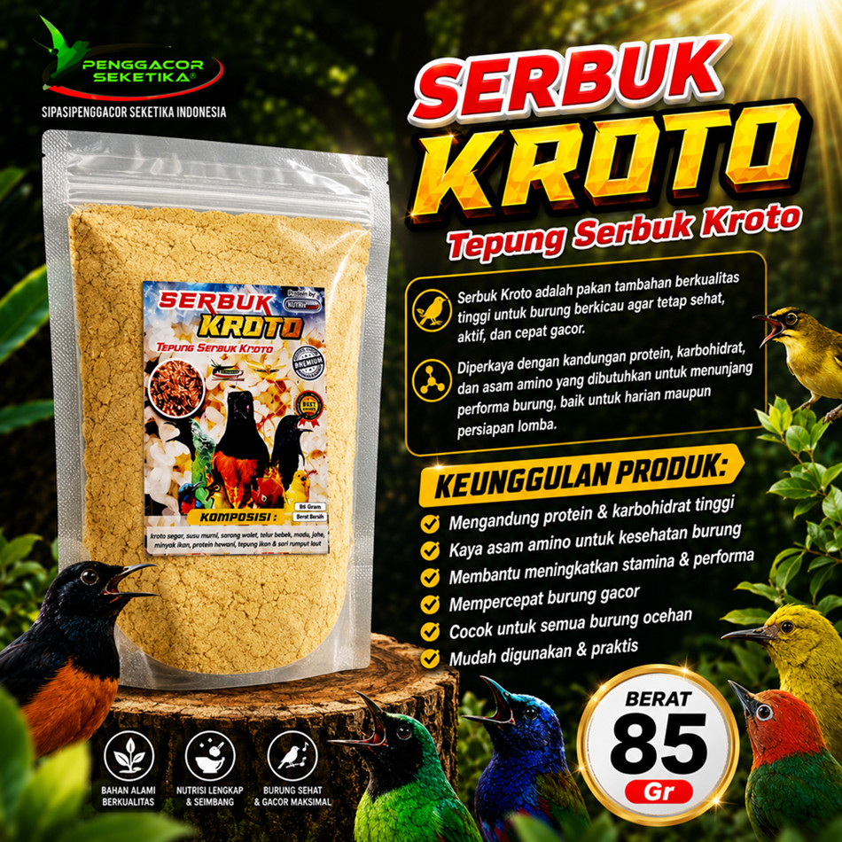 Sari Kroto Serbuk Kroto Makanan Supplement Burung Berkicau penggacor burung Ber Vitamin